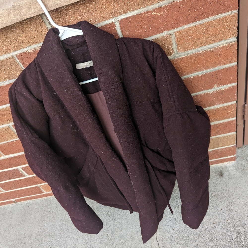 Szeki 7115 Plum Burgundy Puffer Jacket